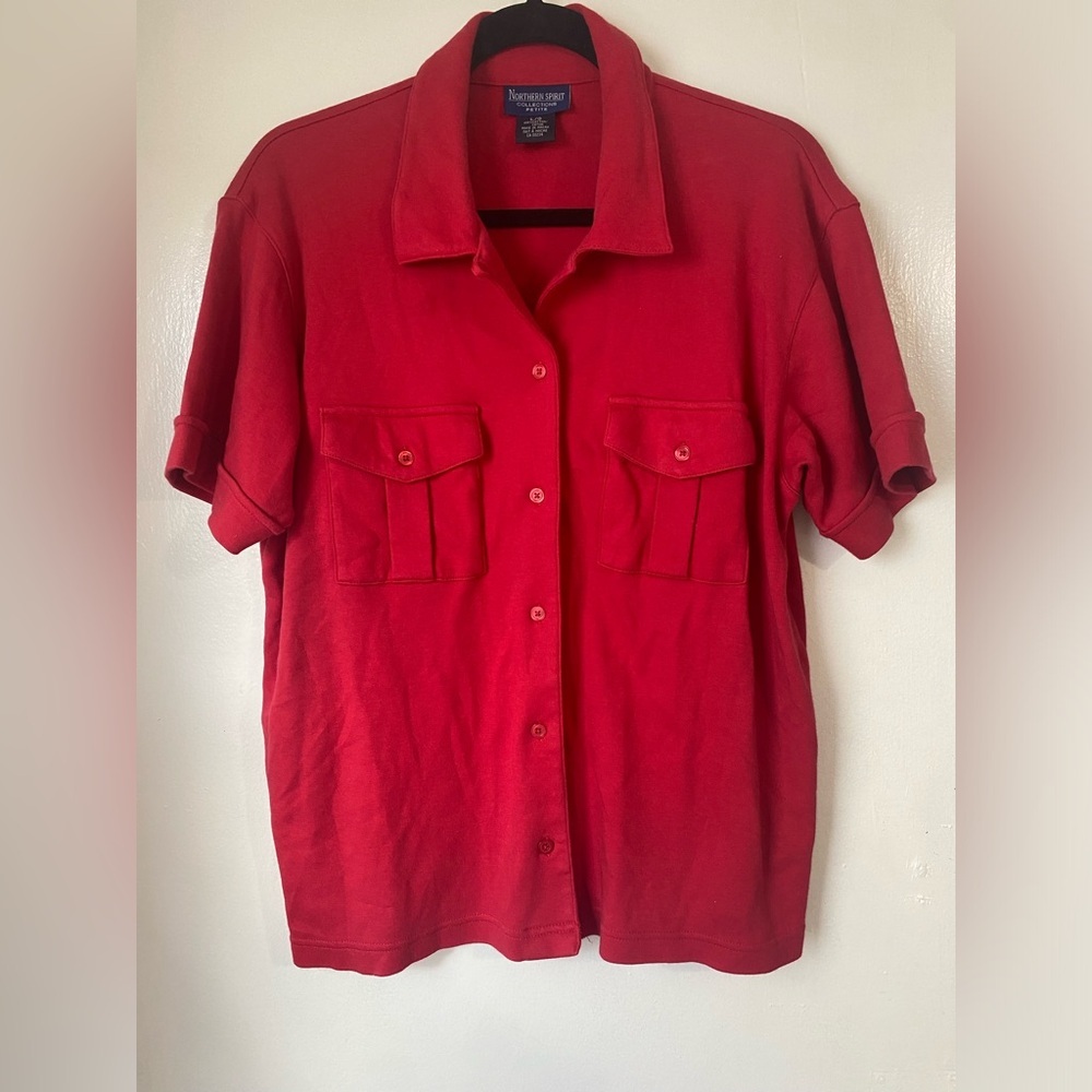 Short Sleeve Collared Blouse